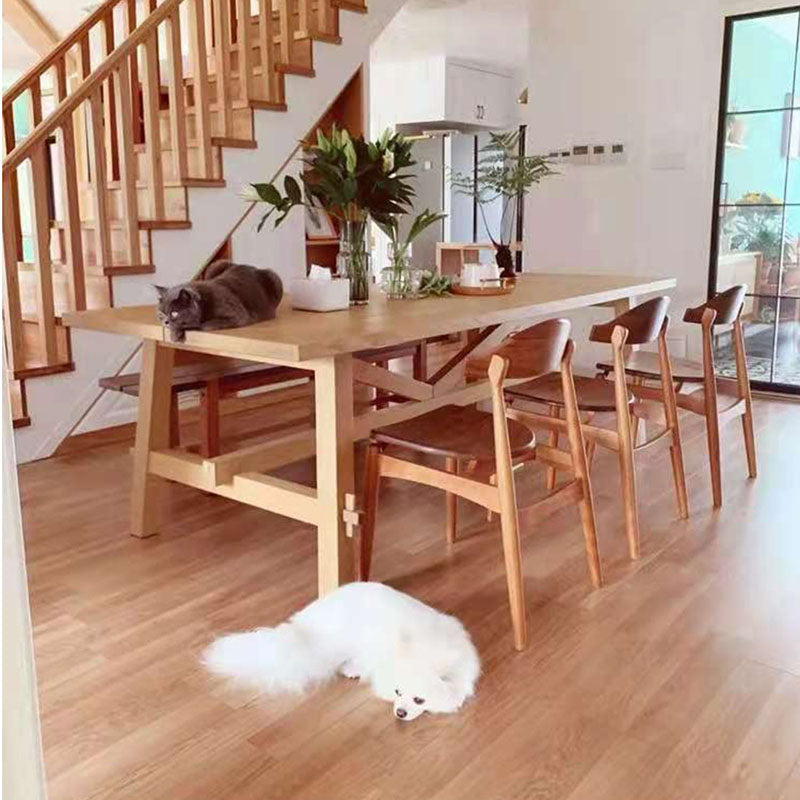 Simplicity Style Dining Table Rectangle Table for Home Kitchen Clearhalo 'Dining Tables & Seating' 'Dining Tables' 'dining_table' 'furn' 'furn_dining_table' 'Furniture' 'Kitchen & Dining Furniture' 5876991