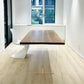 Rectangle Dining Table Natural Pine Wood Top Transparency Acrylic Base Table Clearhalo 'Dining Tables & Seating' 'Dining Tables' 'dining_table' 'furn' 'furn_dining_table' 'Furniture' 'Kitchen & Dining Furniture' 5877009