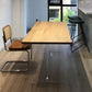 Rectangle Dining Table Natural Pine Wood Top Transparency Acrylic Base Table Clearhalo 'Dining Tables & Seating' 'Dining Tables' 'dining_table' 'furn' 'furn_dining_table' 'Furniture' 'Kitchen & Dining Furniture' 5877011