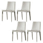 Faux Leather Dining Chairs Contemporary Armless Dining Chairs Off-White 4 Piece Set Clearhalo 'Dining Chairs' 'Dining Tables & Seating' 'dining_chair' 'furn' 'furn_dining_chair' 'Furniture' 'Kitchen & Dining Furniture' 5877048