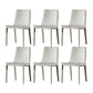 Faux Leather Dining Chairs Contemporary Armless Dining Chairs Off-White 6 Piece Set Clearhalo 'Dining Chairs' 'Dining Tables & Seating' 'dining_chair' 'furn' 'furn_dining_chair' 'Furniture' 'Kitchen & Dining Furniture' 5877051
