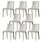 Faux Leather Dining Chairs Contemporary Armless Dining Chairs Off-White 8 Piece Set Clearhalo 'Dining Chairs' 'Dining Tables & Seating' 'dining_chair' 'furn' 'furn_dining_chair' 'Furniture' 'Kitchen & Dining Furniture' 5877052