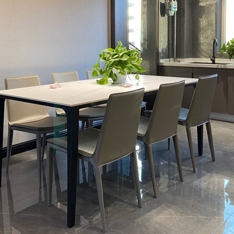 Faux Leather Dining Chairs Contemporary Armless Dining Chairs Clearhalo 'Dining Chairs' 'Dining Tables & Seating' 'dining_chair' 'furn' 'furn_dining_chair' 'Furniture' 'Kitchen & Dining Furniture' 5877056