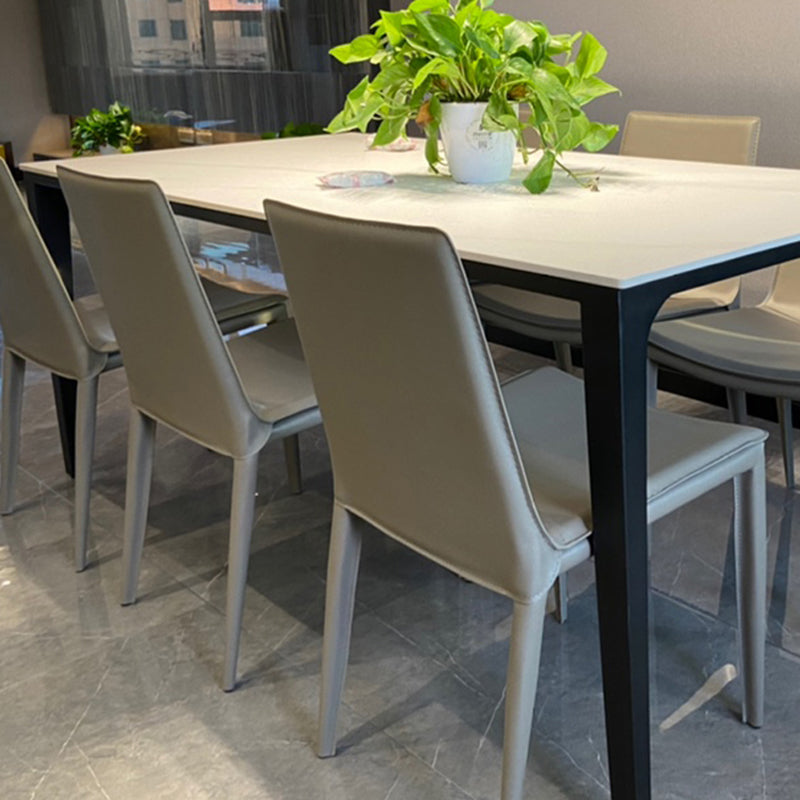 Faux Leather Dining Chairs Contemporary Armless Dining Chairs Clearhalo 'Dining Chairs' 'Dining Tables & Seating' 'dining_chair' 'furn' 'furn_dining_chair' 'Furniture' 'Kitchen & Dining Furniture' 5877057