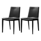 Faux Leather Dining Chairs Contemporary Armless Dining Chairs Black 2 Piece Set Clearhalo 'Dining Chairs' 'Dining Tables & Seating' 'dining_chair' 'furn' 'furn_dining_chair' 'Furniture' 'Kitchen & Dining Furniture' 5877061