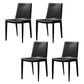 Faux Leather Dining Chairs Contemporary Armless Dining Chairs Black 4 Piece Set Clearhalo 'Dining Chairs' 'Dining Tables & Seating' 'dining_chair' 'furn' 'furn_dining_chair' 'Furniture' 'Kitchen & Dining Furniture' 5877062