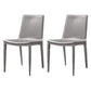 Faux Leather Dining Chairs Contemporary Armless Dining Chairs Grey 2 Piece Set Clearhalo 'Dining Chairs' 'Dining Tables & Seating' 'dining_chair' 'furn' 'furn_dining_chair' 'Furniture' 'Kitchen & Dining Furniture' 5877065