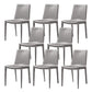 Faux Leather Dining Chairs Contemporary Armless Dining Chairs Grey 8 Piece Set Clearhalo 'Dining Chairs' 'Dining Tables & Seating' 'dining_chair' 'furn' 'furn_dining_chair' 'Furniture' 'Kitchen & Dining Furniture' 5877068