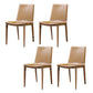 Faux Leather Dining Chairs Contemporary Armless Dining Chairs Yellow 4 Piece Set Clearhalo 'Dining Chairs' 'Dining Tables & Seating' 'dining_chair' 'furn' 'furn_dining_chair' 'Furniture' 'Kitchen & Dining Furniture' 5877070