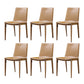 Faux Leather Dining Chairs Contemporary Armless Dining Chairs Yellow 6 Piece Set Clearhalo 'Dining Chairs' 'Dining Tables & Seating' 'dining_chair' 'furn' 'furn_dining_chair' 'Furniture' 'Kitchen & Dining Furniture' 5877071