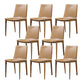 Faux Leather Dining Chairs Contemporary Armless Dining Chairs Yellow 8 Piece Set Clearhalo 'Dining Chairs' 'Dining Tables & Seating' 'dining_chair' 'furn' 'furn_dining_chair' 'Furniture' 'Kitchen & Dining Furniture' 5877072