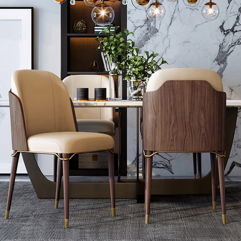 Sillas de comedor contemporáneas Parsons Sillas de comedor sin brazo sin brazo para el hogar