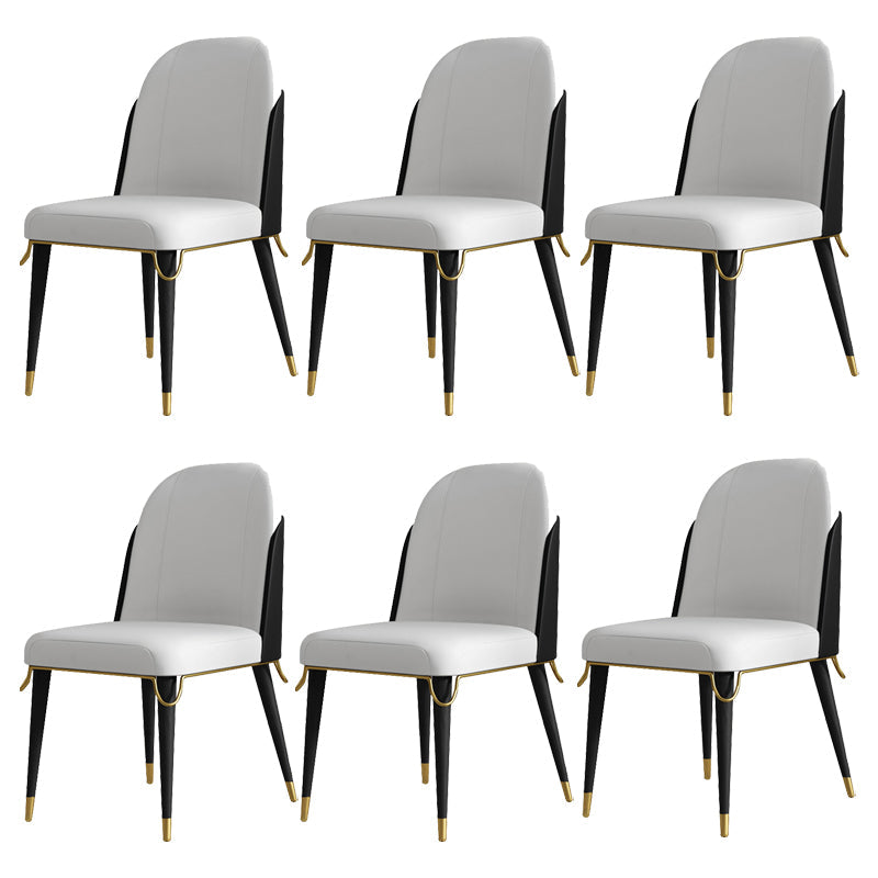 Sillas de comedor contemporáneas Parsons Sillas de comedor sin brazo sin brazo para el hogar