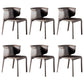 Faux Leather Dining Chair Modern Upholstered Chair with Metal Legs Brown 6 Piece Set Clearhalo 'Dining Chairs' 'Dining Tables & Seating' 'dining_chair' 'furn' 'furn_dining_chair' 'Furniture' 'Kitchen & Dining Furniture' 5877134