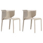 Faux Leather Dining Chair Modern Upholstered Chair with Metal Legs Off-White 2 Piece Set Clearhalo 'Dining Chairs' 'Dining Tables & Seating' 'dining_chair' 'furn' 'furn_dining_chair' 'Furniture' 'Kitchen & Dining Furniture' 5877153
