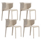 Faux Leather Dining Chair Modern Upholstered Chair with Metal Legs Off-White 4 Piece Set Clearhalo 'Dining Chairs' 'Dining Tables & Seating' 'dining_chair' 'furn' 'furn_dining_chair' 'Furniture' 'Kitchen & Dining Furniture' 5877155