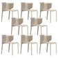 Faux Leather Dining Chair Modern Upholstered Chair with Metal Legs Off-White 8 Piece Set Clearhalo 'Dining Chairs' 'Dining Tables & Seating' 'dining_chair' 'furn' 'furn_dining_chair' 'Furniture' 'Kitchen & Dining Furniture' 5877157