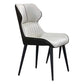 Contemporary Wingback Dining Chair PU Leather Armless Chair with Metal Legs White 1 Piece Clearhalo 'Dining Chairs' 'Dining Tables & Seating' 'dining_chair' 'furn' 'furn_dining_chair' 'Furniture' 'Kitchen & Dining Furniture' 5877160