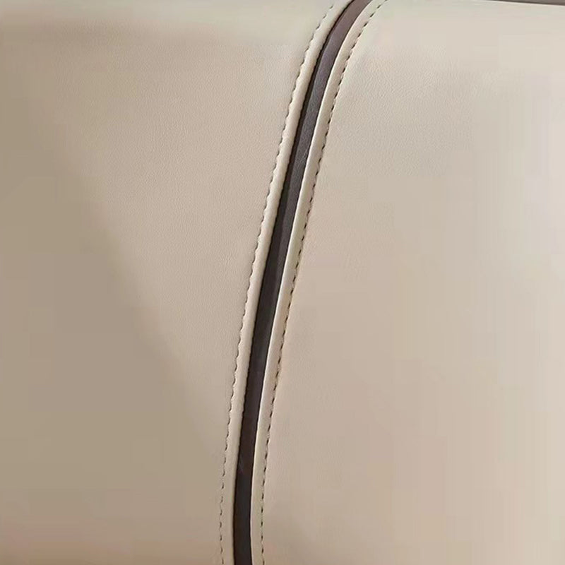 Contemporary Wingback Dining Chair PU Leather Armless Chair with Metal Legs Clearhalo 'Dining Chairs' 'Dining Tables & Seating' 'dining_chair' 'furn' 'furn_dining_chair' 'Furniture' 'Kitchen & Dining Furniture' 5877172