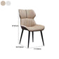 Contemporary Wingback Dining Chair PU Leather Armless Chair with Metal Legs Clearhalo 'Dining Chairs' 'Dining Tables & Seating' 'dining_chair' 'furn' 'furn_dining_chair' 'Furniture' 'Kitchen & Dining Furniture' 5877176