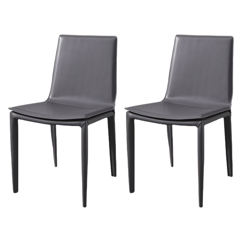 Upholstered Dining Side Chair Modern Armless Dining Chairs for Home Grey 2 Piece Set Clearhalo 'Dining Chairs' 'Dining Tables & Seating' 'dining_chair' 'furn' 'furn_dining_chair' 'Furniture' 'Kitchen & Dining Furniture' 5877178