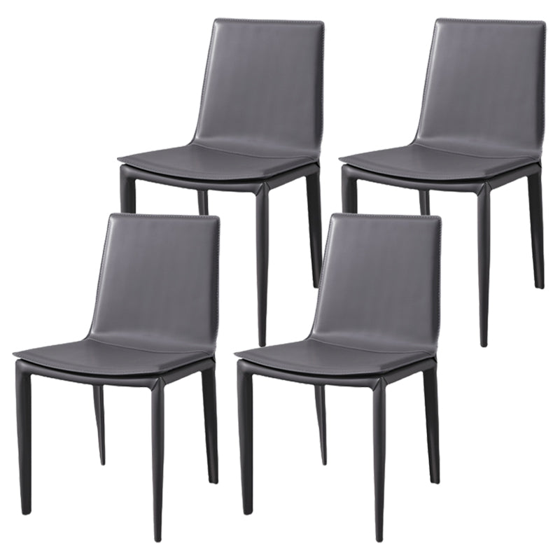 Upholstered Dining Side Chair Modern Armless Dining Chairs for Home Grey 4 Piece Set Clearhalo 'Dining Chairs' 'Dining Tables & Seating' 'dining_chair' 'furn' 'furn_dining_chair' 'Furniture' 'Kitchen & Dining Furniture' 5877179