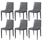 Upholstered Dining Side Chair Modern Armless Dining Chairs for Home Grey 6 Piece Set Clearhalo 'Dining Chairs' 'Dining Tables & Seating' 'dining_chair' 'furn' 'furn_dining_chair' 'Furniture' 'Kitchen & Dining Furniture' 5877182