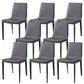 Upholstered Dining Side Chair Modern Armless Dining Chairs for Home Grey 8 Piece Set Clearhalo 'Dining Chairs' 'Dining Tables & Seating' 'dining_chair' 'furn' 'furn_dining_chair' 'Furniture' 'Kitchen & Dining Furniture' 5877184