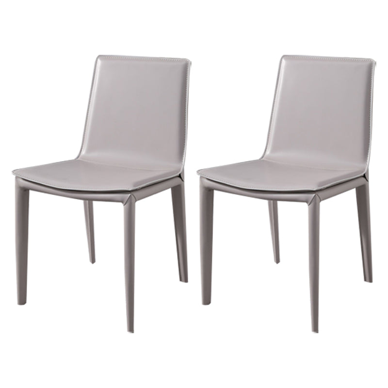 Upholstered Dining Side Chair Modern Armless Dining Chairs for Home Khaki 2 Piece Set Clearhalo 'Dining Chairs' 'Dining Tables & Seating' 'dining_chair' 'furn' 'furn_dining_chair' 'Furniture' 'Kitchen & Dining Furniture' 5877185