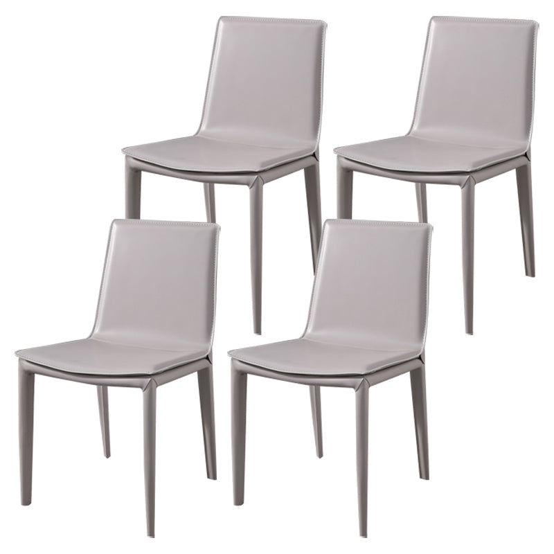 Upholstered Dining Side Chair Modern Armless Dining Chairs for Home Khaki 4 Piece Set Clearhalo 'Dining Chairs' 'Dining Tables & Seating' 'dining_chair' 'furn' 'furn_dining_chair' 'Furniture' 'Kitchen & Dining Furniture' 5877187