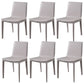 Upholstered Dining Side Chair Modern Armless Dining Chairs for Home Khaki 6 Piece Set Clearhalo 'Dining Chairs' 'Dining Tables & Seating' 'dining_chair' 'furn' 'furn_dining_chair' 'Furniture' 'Kitchen & Dining Furniture' 5877189