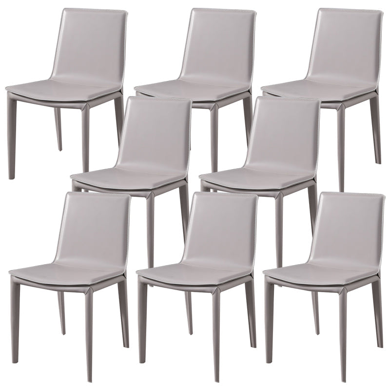 Upholstered Dining Side Chair Modern Armless Dining Chairs for Home Khaki 8 Piece Set Clearhalo 'Dining Chairs' 'Dining Tables & Seating' 'dining_chair' 'furn' 'furn_dining_chair' 'Furniture' 'Kitchen & Dining Furniture' 5877191