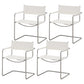 Contemporary Style Dining Arm Chair Metal Open Back Dining Chair
