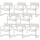 Contemporary Style Dining Arm Chair Metal Open Back Dining Chair