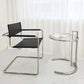 Contemporary Style Dining Arm Chair Metal Open Back Dining Chair