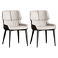 Contemporary Dining Chairs Faux Leather Dining Side Chair for Indoor Off-White 2 Piece Set Clearhalo 'Dining Chairs' 'Dining Tables & Seating' 'dining_chair' 'furn' 'furn_dining_chair' 'Furniture' 'Kitchen & Dining Furniture' 5877265