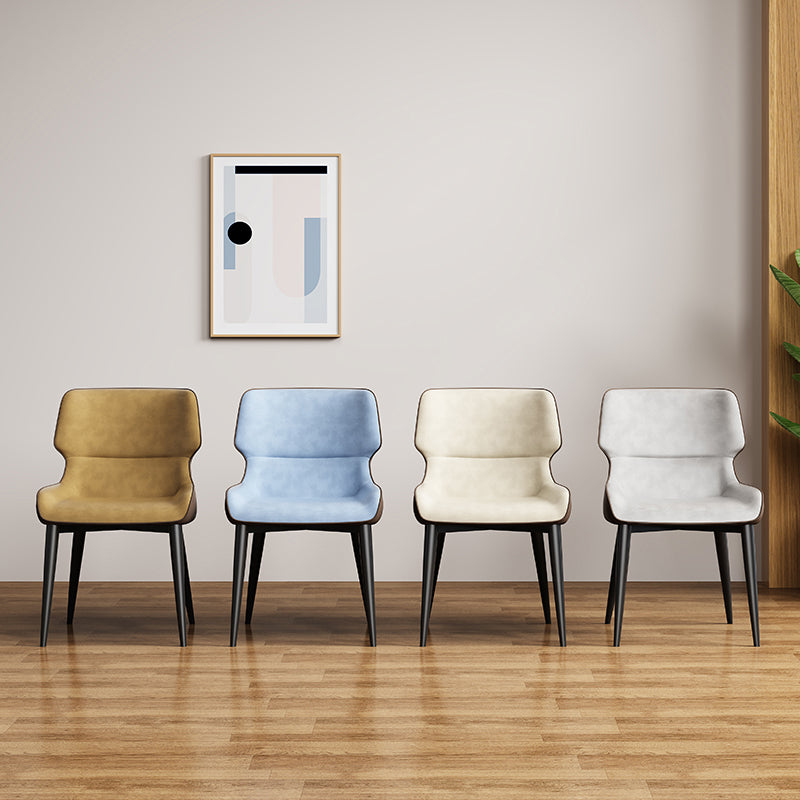 Contemporary Dining Chairs Faux Leather Dining Side Chair for Indoor Clearhalo 'Dining Chairs' 'Dining Tables & Seating' 'dining_chair' 'furn' 'furn_dining_chair' 'Furniture' 'Kitchen & Dining Furniture' 5877266