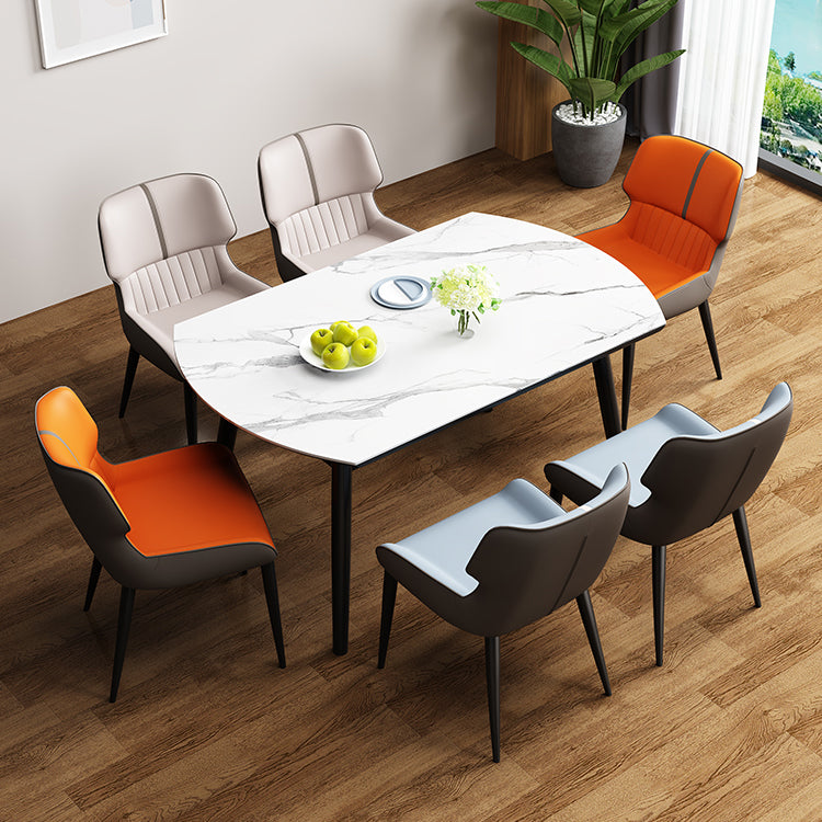 Contemporary Dining Chairs Faux Leather Dining Side Chair for Indoor Clearhalo 'Dining Chairs' 'Dining Tables & Seating' 'dining_chair' 'furn' 'furn_dining_chair' 'Furniture' 'Kitchen & Dining Furniture' 5877280