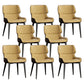 Contemporary Dining Chairs Faux Leather Dining Side Chair for Indoor Orange 8 Piece Set Clearhalo 'Dining Chairs' 'Dining Tables & Seating' 'dining_chair' 'furn' 'furn_dining_chair' 'Furniture' 'Kitchen & Dining Furniture' 5877281