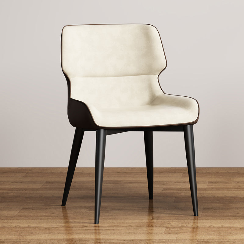 Contemporary Dining Chairs Faux Leather Dining Side Chair for Indoor White 1 Piece Clearhalo 'Dining Chairs' 'Dining Tables & Seating' 'dining_chair' 'furn' 'furn_dining_chair' 'Furniture' 'Kitchen & Dining Furniture' 5877283