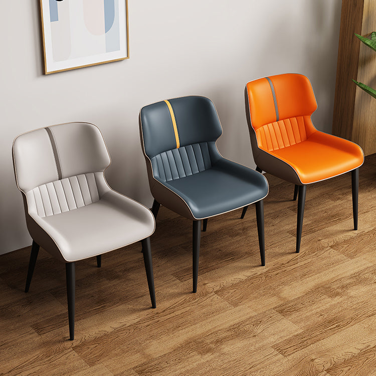 Contemporary Dining Chairs Faux Leather Dining Side Chair for Indoor Clearhalo 'Dining Chairs' 'Dining Tables & Seating' 'dining_chair' 'furn' 'furn_dining_chair' 'Furniture' 'Kitchen & Dining Furniture' 5877290