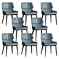Contemporary Dining Chairs Faux Leather Dining Side Chair for Indoor Dark Blue 8 Piece Set Clearhalo 'Dining Chairs' 'Dining Tables & Seating' 'dining_chair' 'furn' 'furn_dining_chair' 'Furniture' 'Kitchen & Dining Furniture' 5877301