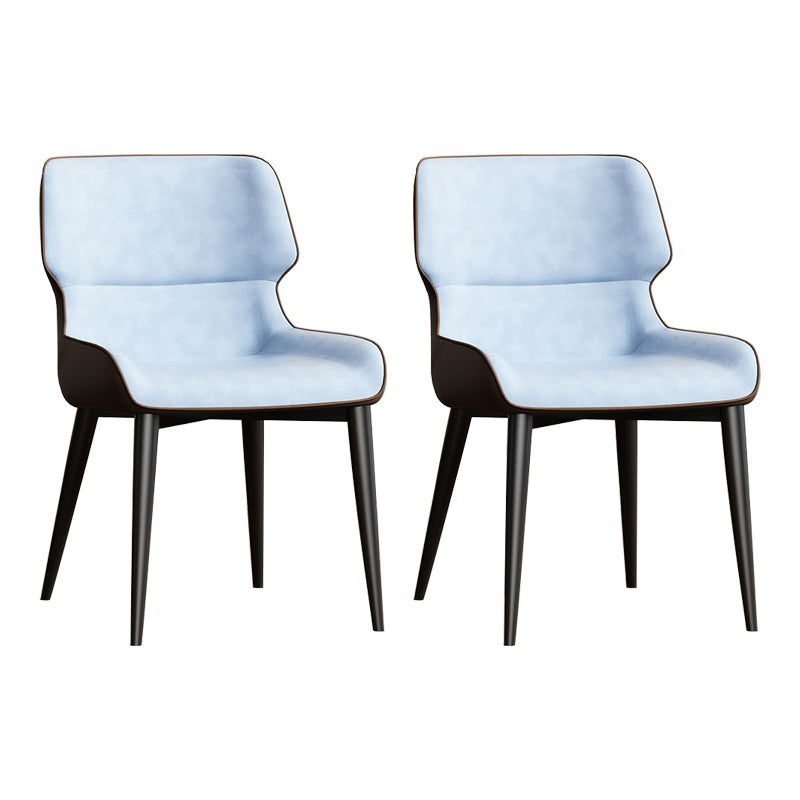 Contemporary Dining Chairs Faux Leather Dining Side Chair for Indoor Light Blue 2 Piece Set Clearhalo 'Dining Chairs' 'Dining Tables & Seating' 'dining_chair' 'furn' 'furn_dining_chair' 'Furniture' 'Kitchen & Dining Furniture' 5877303