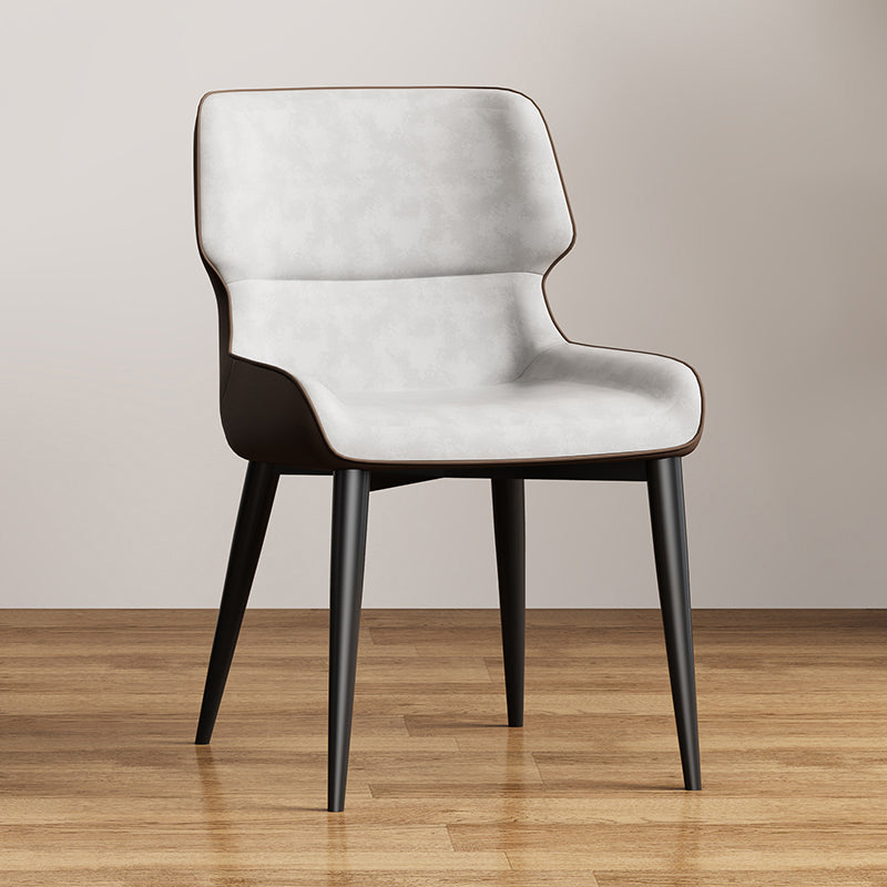 Contemporary Dining Chairs Faux Leather Dining Side Chair for Indoor Grey 1 Piece Clearhalo 'Dining Chairs' 'Dining Tables & Seating' 'dining_chair' 'furn' 'furn_dining_chair' 'Furniture' 'Kitchen & Dining Furniture' 5877307