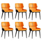 Contemporary Dining Chairs Faux Leather Dining Side Chair for Indoor Orange 6 Piece Set Clearhalo 'Dining Chairs' 'Dining Tables & Seating' 'dining_chair' 'furn' 'furn_dining_chair' 'Furniture' 'Kitchen & Dining Furniture' 5877315