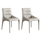 Faux Leather Chair Upholstered Armless Dining Chairs for Home Off-White 2 Piece Set Clearhalo 'Dining Chairs' 'Dining Tables & Seating' 'dining_chair' 'furn' 'furn_dining_chair' 'Furniture' 'Kitchen & Dining Furniture' 5877321