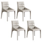 Faux Leather Chair Upholstered Armless Dining Chairs for Home Off-White 4 Piece Set Clearhalo 'Dining Chairs' 'Dining Tables & Seating' 'dining_chair' 'furn' 'furn_dining_chair' 'Furniture' 'Kitchen & Dining Furniture' 5877322