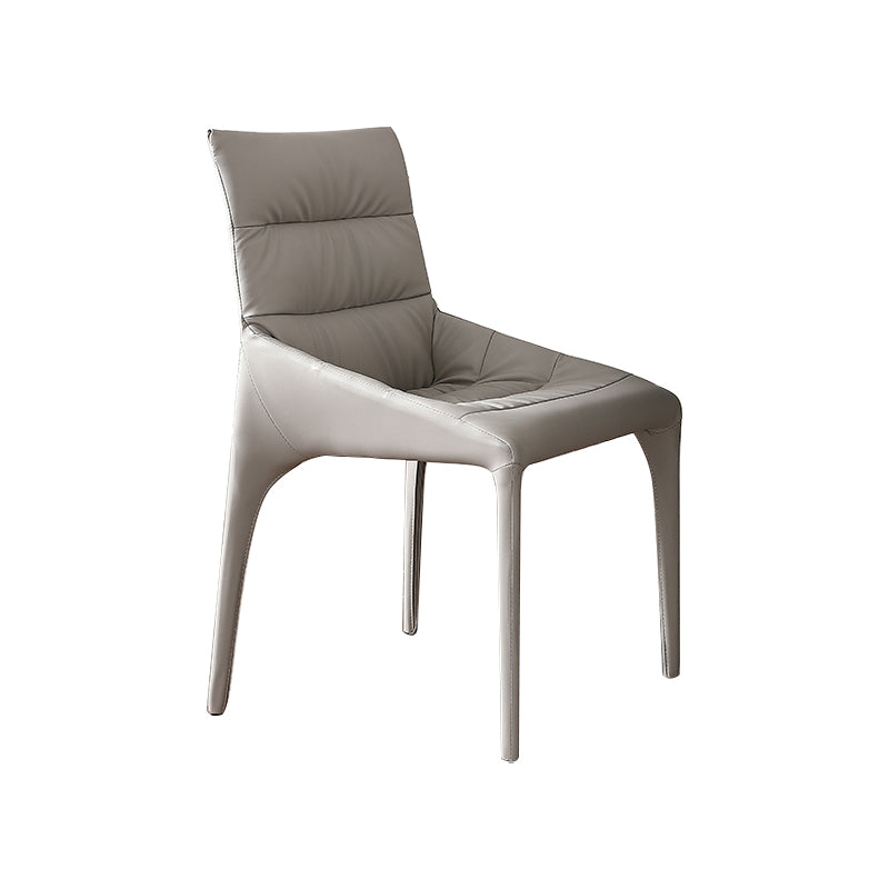 Faux Leather Chair Upholstered Armless Dining Chairs for Home Clearhalo 'Dining Chairs' 'Dining Tables & Seating' 'dining_chair' 'furn' 'furn_dining_chair' 'Furniture' 'Kitchen & Dining Furniture' 5877326