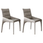 Faux Leather Chair Upholstered Armless Dining Chairs for Home Grey 2 Piece Set Clearhalo 'Dining Chairs' 'Dining Tables & Seating' 'dining_chair' 'furn' 'furn_dining_chair' 'Furniture' 'Kitchen & Dining Furniture' 5877328
