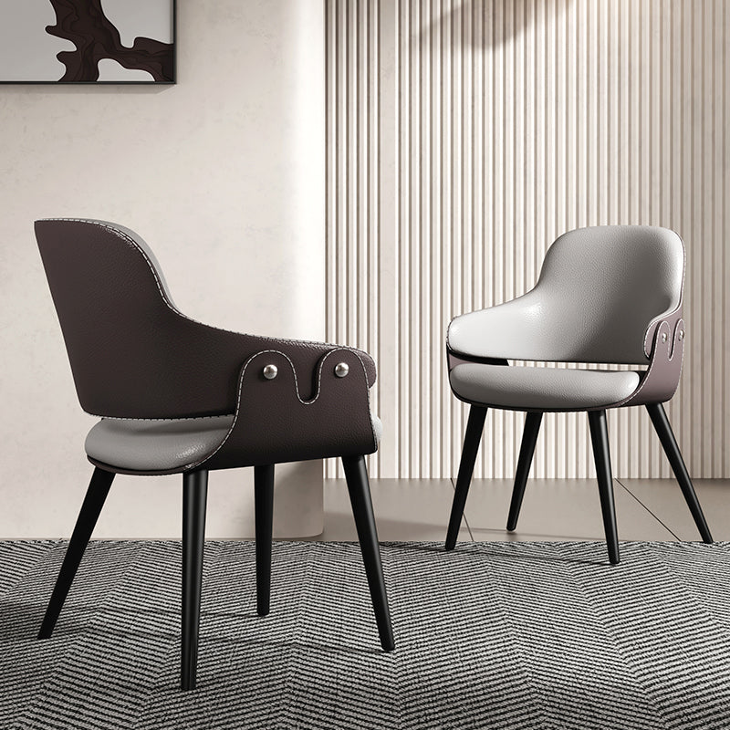 Chaise de salle à manger de style contemporain chaise de salle à manger avec des jambes en métal pour cuisine